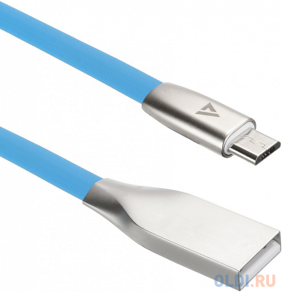 Кабель microUSB 1.2м ACD ACD-U922-M1L плоский синий кабель браслет microusb gmini gm wdc 200l плоский салатовый