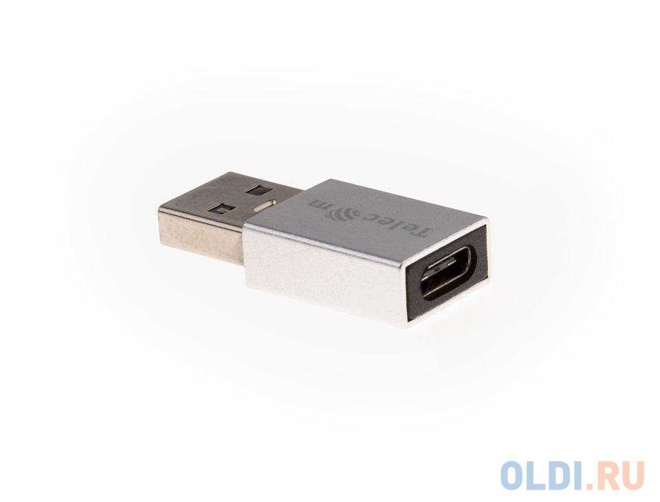 Переходник USB Type C USB 3.0 TELECOM TA432M серебристый кабель переходник dvi d 25m vga 15f telecom ta491
