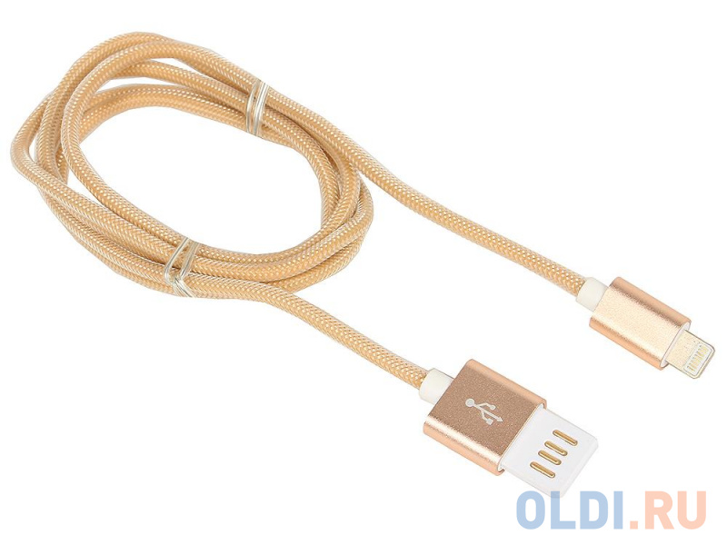 

Кабель Lightning 1м Cablexpert круглый золотистый