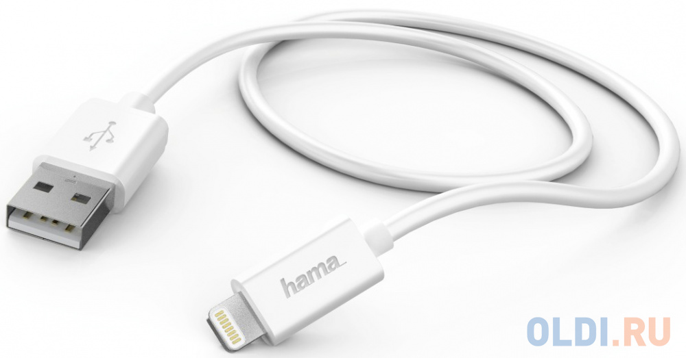 

Кабель Lightning 1м HAMA H-173863 круглый белый