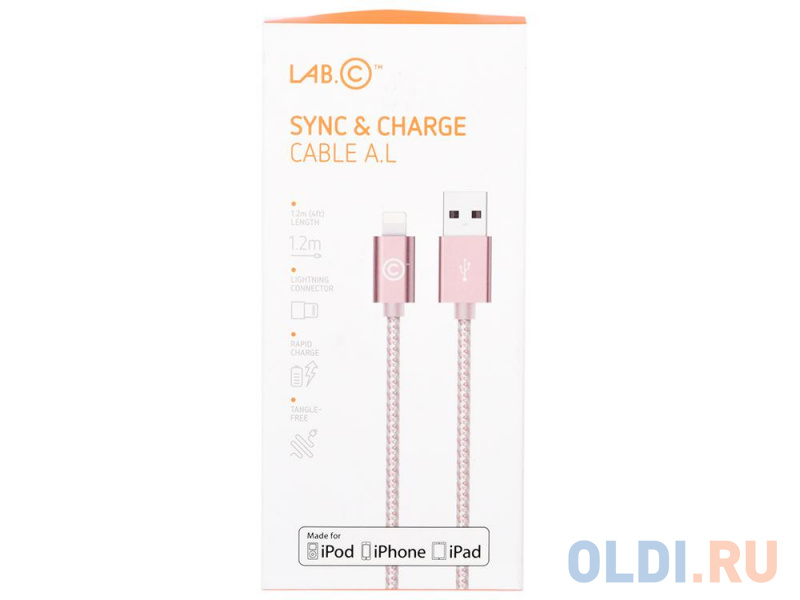 

Кабель Lightning 1.2м LAB.C LABC-505-RG_N круглый розовое золото
