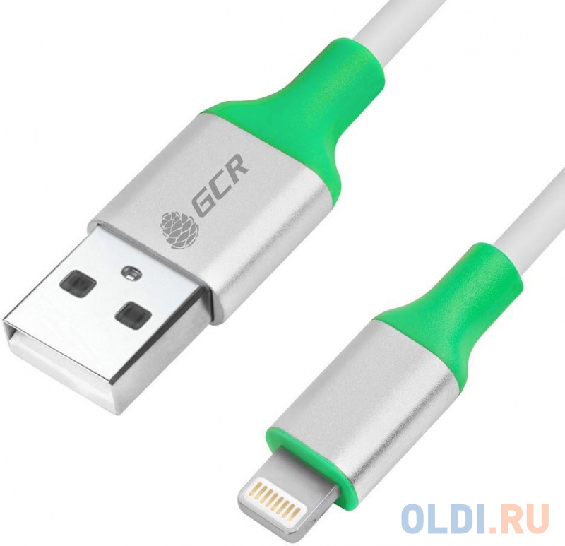 

Кабель Lightning Green Connection GCR-50504 круглый серебристый