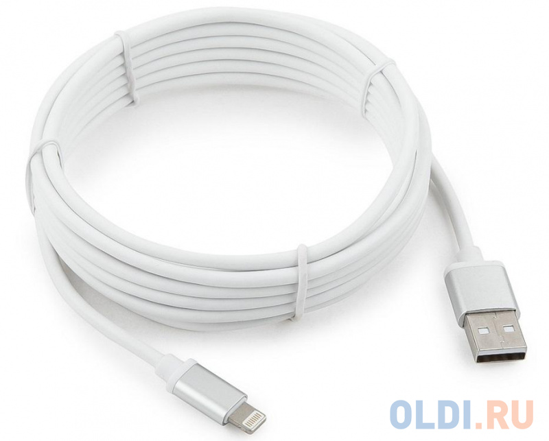 

Кабель Lightning 3м Gembird CC-S-APUSB01W-3M круглый белый