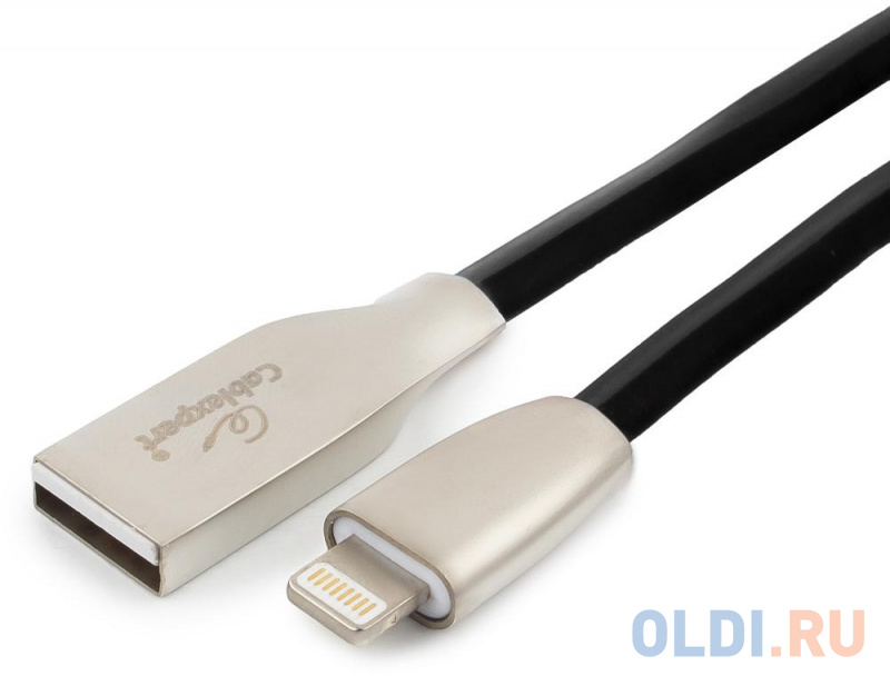 

Кабель Lightning 1м Cablexpert CC-G-APUSB01Bk-1M круглый черный