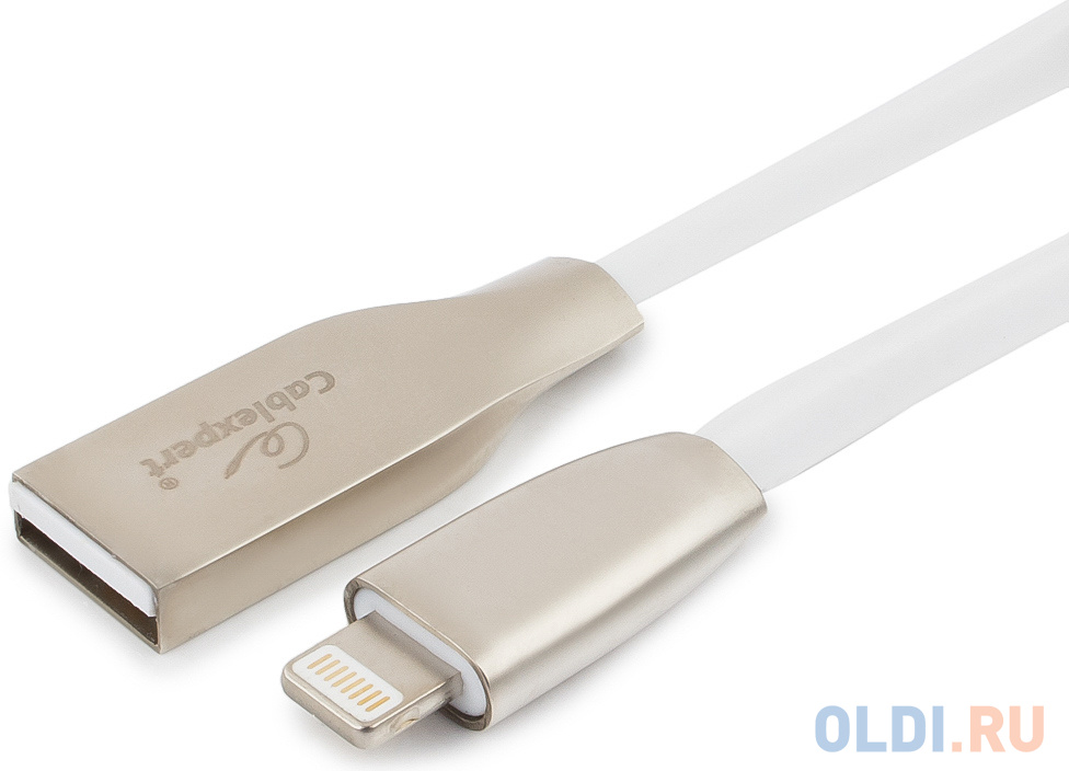 Кабель Lightning 1.8м Cablexpert CC-G-APUSB01W-1.8M ромбовидный белый