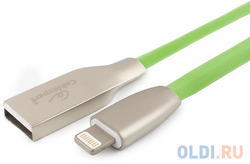 

Кабель Lightning 1м Cablexpert CC-G-APUSB01Gn-1M круглый зеленый