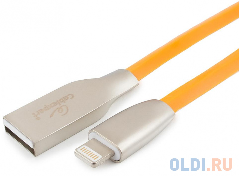 

Кабель Lightning 1м Cablexpert CC-G-APUSB01O-1M круглый оранжевый