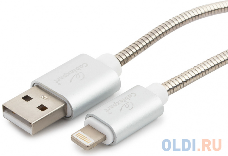 

Кабель Lightning 1.8м Cablexpert CC-G-APUSB02S-1.8M круглый серебристый