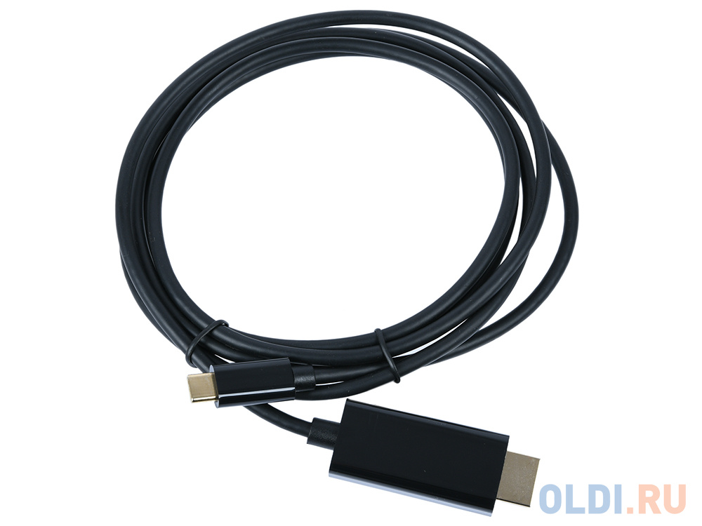 Кабель HDMI USB Type C 1.8м VCOM Telecom CU423C круглый черный Кабель HDMI USB Type C 1.8м VCOM Telecom CU423C круглый черный фото