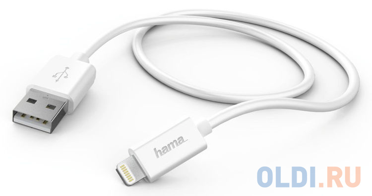 

Кабель Lightning HAMA 00178330 круглый белый