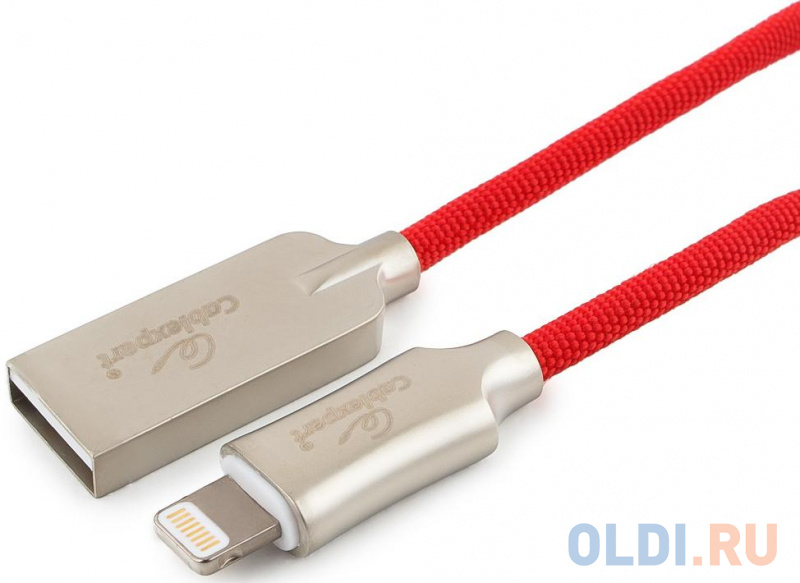 

Кабель Lightning 1м Cablexpert CC-P-APUSB02R-1M круглый красный