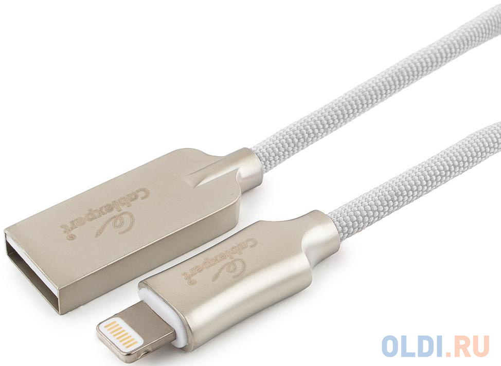 Кабель Lightning 1м Cablexpert CC-P-APUSB02W-1M круглый белый perfeo кабель для iphone usb 8 pin lightning белый длина 1 м бокс i4604