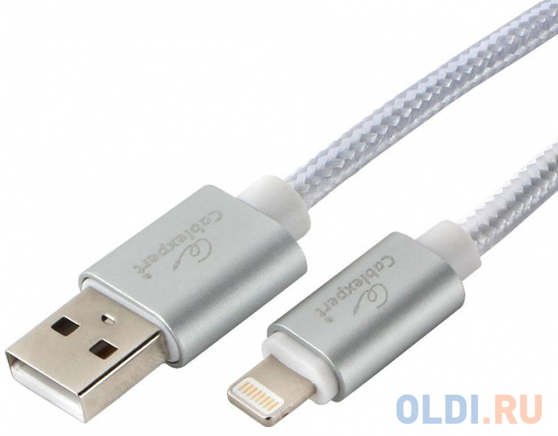 

Кабель Lightning 3м Gembird CC-U-APUSB01S-3M круглый серебристый