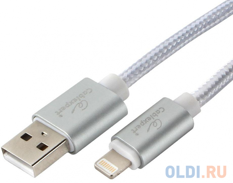 

Кабель Lightning 3м Gembird CC-U-APUSB02S-3M круглый серебристый
