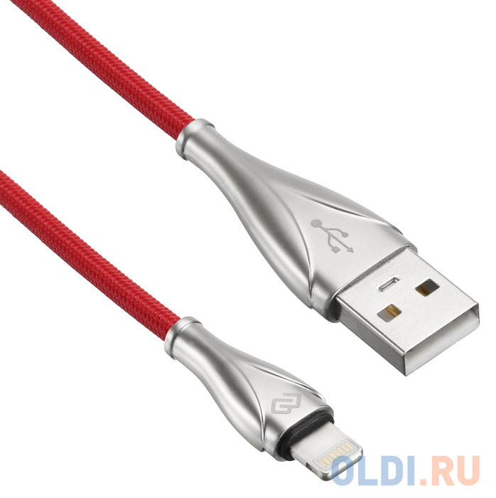 

Кабель Lightning 2м Digma 1084571 круглый красный