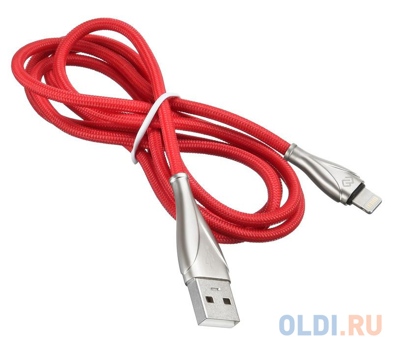 Кабель Digma USB A (m) Lightning (m) 1.2м красный Вид№5