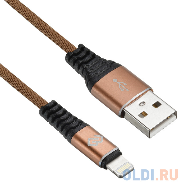 Кабель Lightning 3м Digma 1080251 круглый коричневый