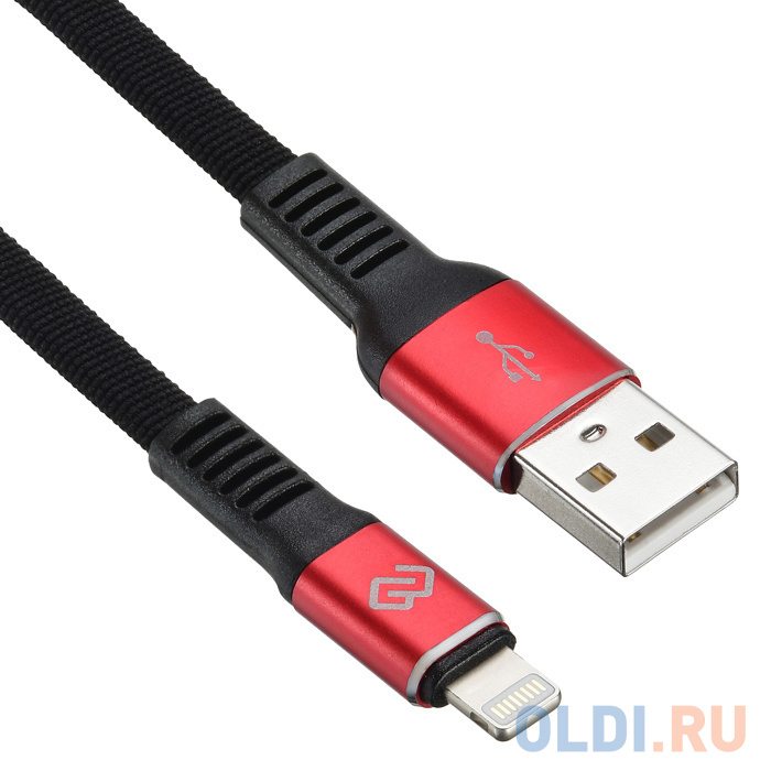 

Кабель Lightning 3м Digma 1080339 плоский черный