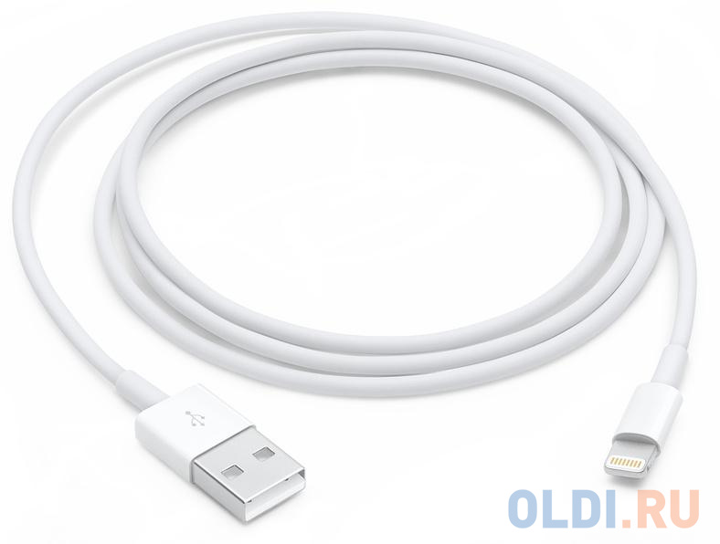 Кабель Lightning 1м Apple круглый белый perfeo кабель для iphone usb 8 pin lightning белый длина 1 м бокс i4604
