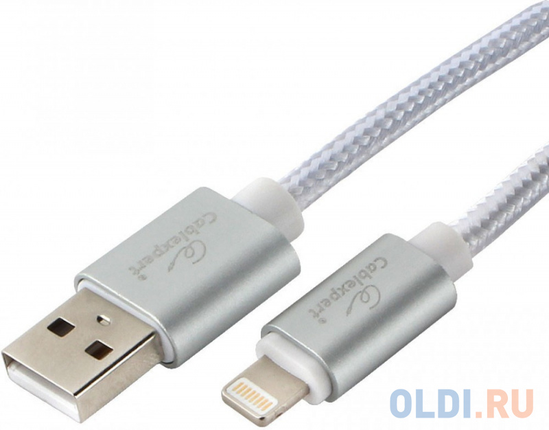 

Кабель USB 2.0 Lightning 1м Cablexpert CC-U-APUSB01S-1M круглый серебристый