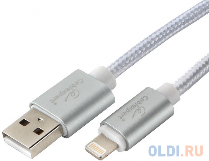 

Кабель Lightning 1.8м Cablexpert CC-U-APUSB02S-1.8M круглый серебристый
