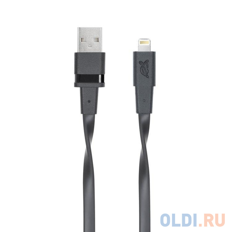 

Кабель Lightning 1.2м Riva 6001 BK12 плоский черный