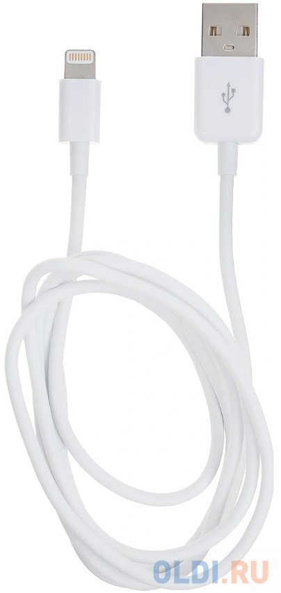 

Кабель Lightning 1м Sago SG-8PIN-1M-WH круглый белый