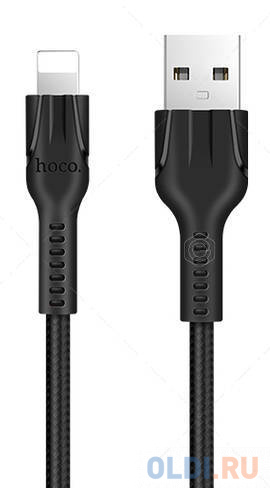 

Кабель Lightning 1м HOCO U31 круглый черный