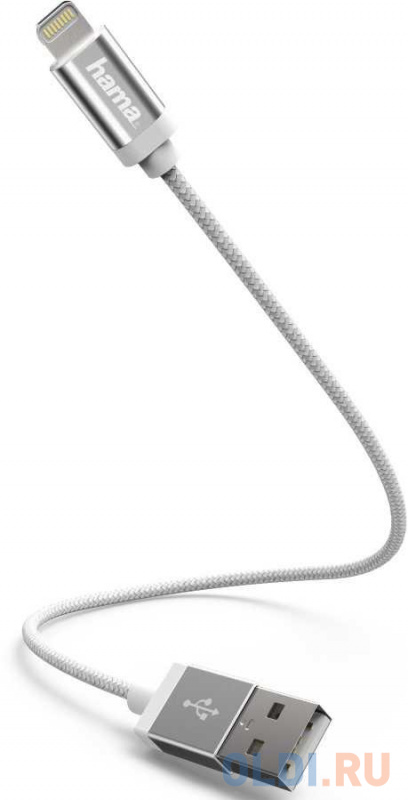 

Кабель Hama 00178283 Lightning (m) USB 2.0 (m) 0.2м белый