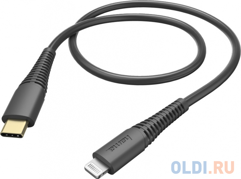 

Кабель Lightning Type-C 1.5м HAMA 00183308 круглый черный