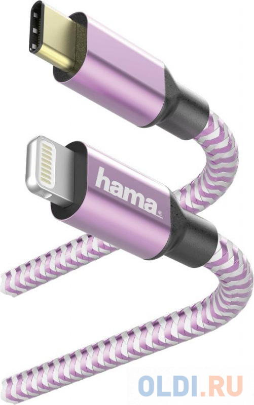 

Кабель Lightning Type-C 1.5м HAMA 00187201 круглый фиолетовый