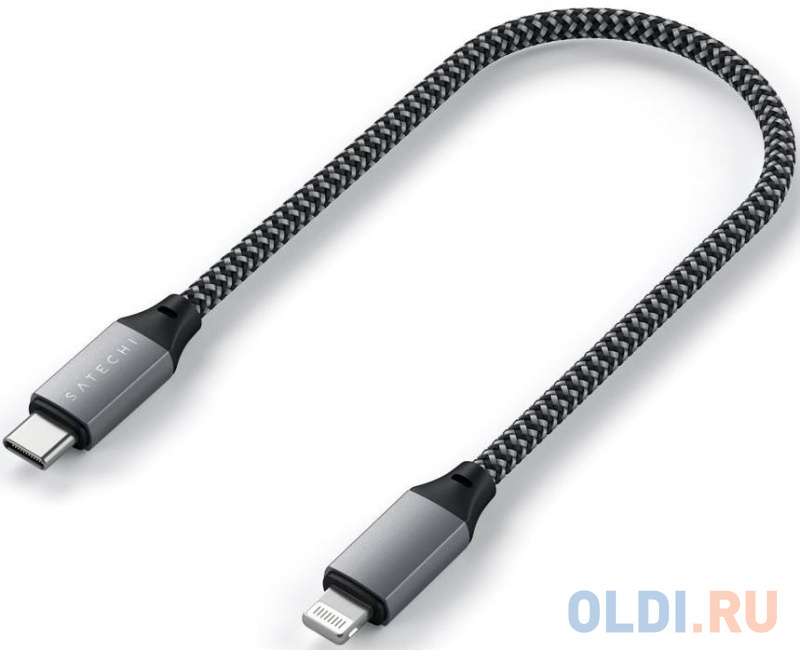 

Кабель Lightning USB Type C 0.25м Satechi ST-TCL10M круглый серый