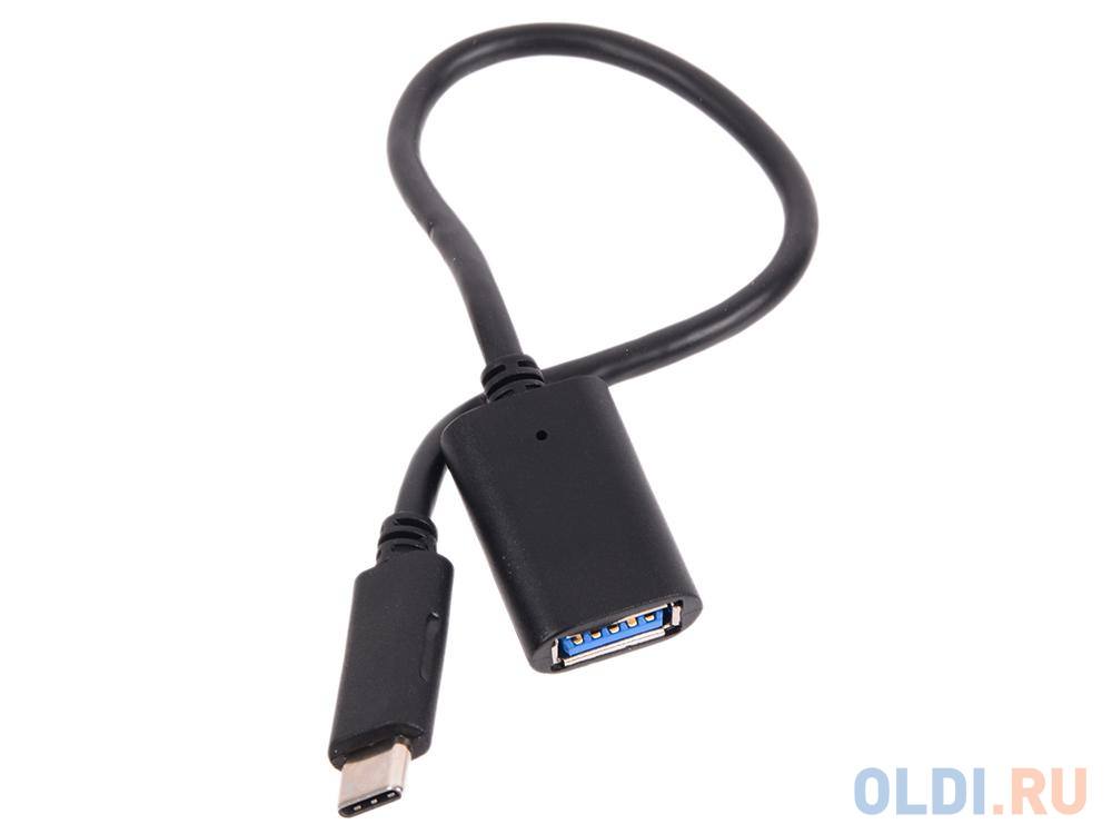 Переходник Type-C USB 3.0 0.2м VCOM Telecom CU409 круглый черный