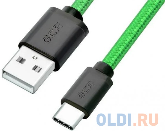 

Кабель Type-C 1м Green Connection GCR-51744 круглый зеленый