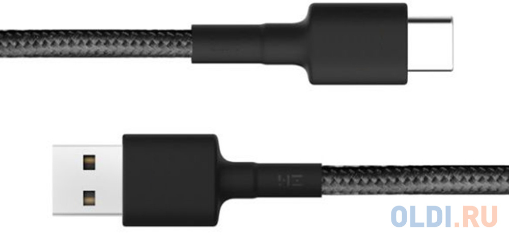 Кабель Type-C 1м Xiaomi Braided круглый черный кабель xiaomi mi 2 in 1 usb cable micro usb to type c 100cm x15303 524511
