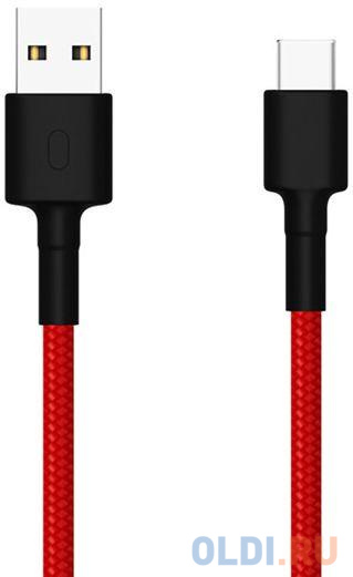 Кабель Type-C 1м Xiaomi SJV4110GL круглый красный кабель type c 1м xiaomi braided круглый