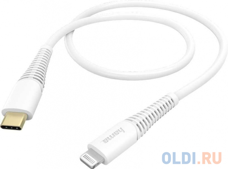 

Кабель Lightning Type-C 1.5м HAMA 00183309 круглый белый