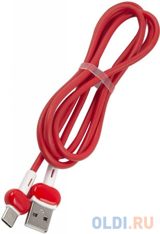 

Кабель Type-C 1м Red Line Candy круглый красный