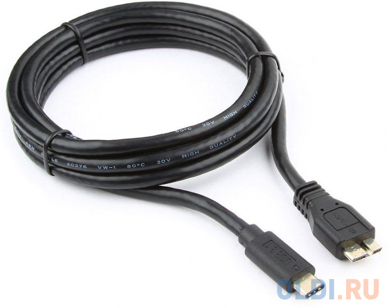 

Кабель Type-C 1.8м Cablexpert CCP-USB3-mBMCM-6 круглый черный