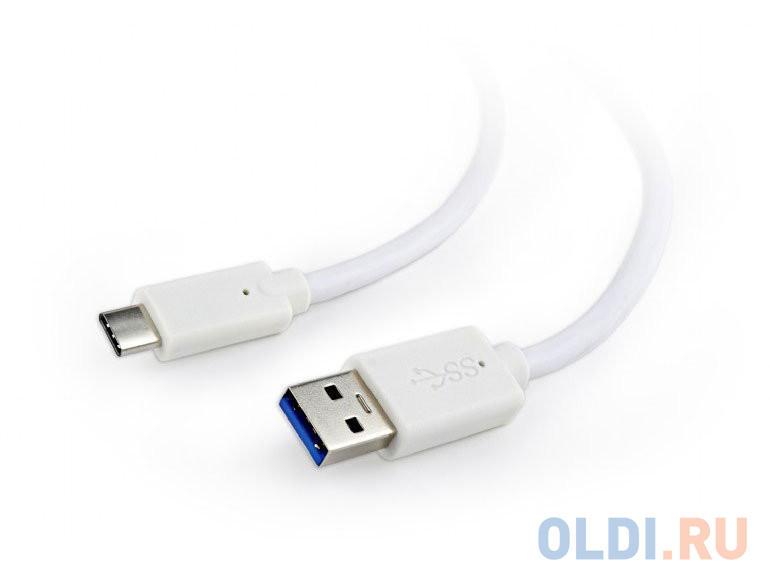 Кабель Type-C 1.8м Cablexpert CCP-USB3-AMCM-6-W круглый белый кабель micro b usb 3 0 0 5м exegate ex cc usb3 ammicrobm9p 0 5 круглый синий