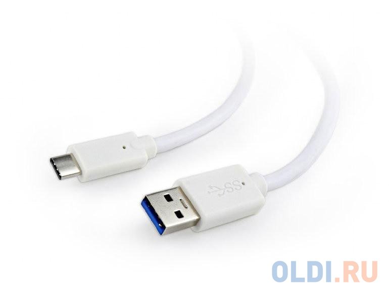 Кабель Type-C 1.8м Cablexpert CCP-USB3-AMCM-6-W круглый белый кабель type c 1 8м гарнизон gcc usb2 amcm 6 круглый