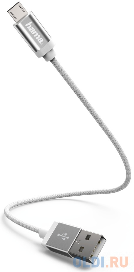 

Кабель microUSB 0.2м HAMA 00178282 круглый белый