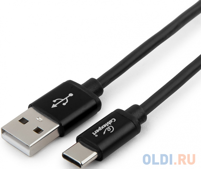 

Кабель Type-C 1м Cablexpert CC-S-USBC01Bk-1M круглый черный