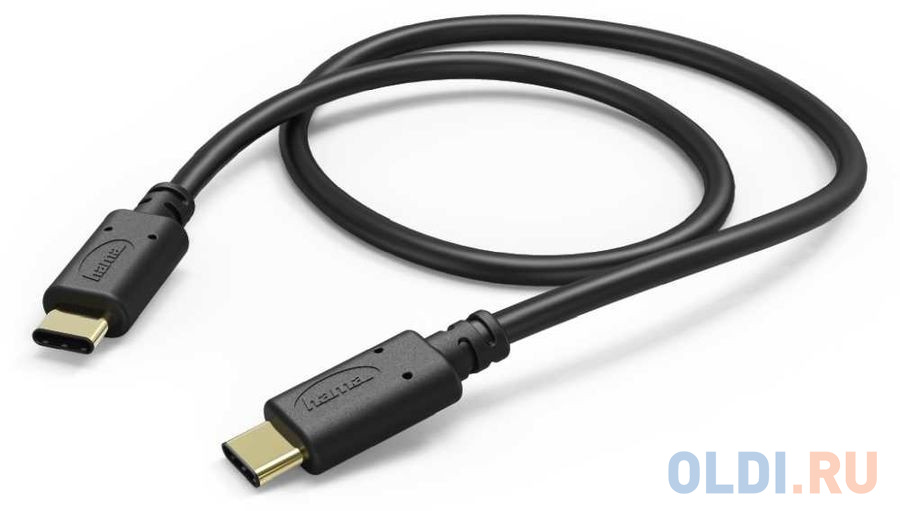 Кабель USB Type C 1м HAMA 00183331 круглый черный