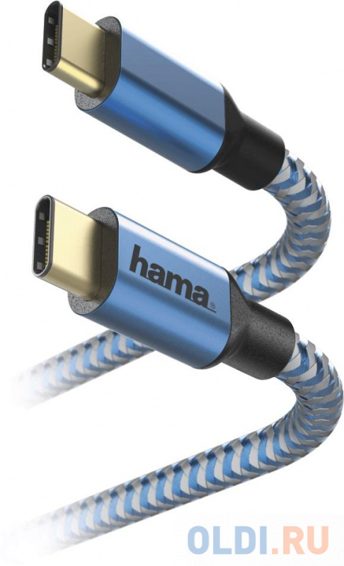 

Кабель Type-C 1.5м HAMA 00183288 круглый синий