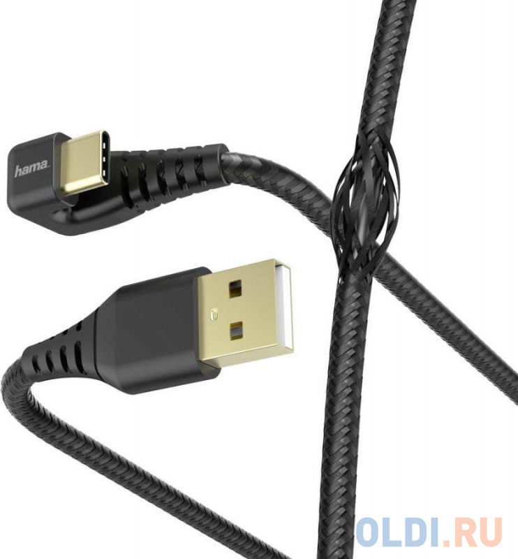 

Кабель Type-C 1.5м HAMA 00187222 круглый черный