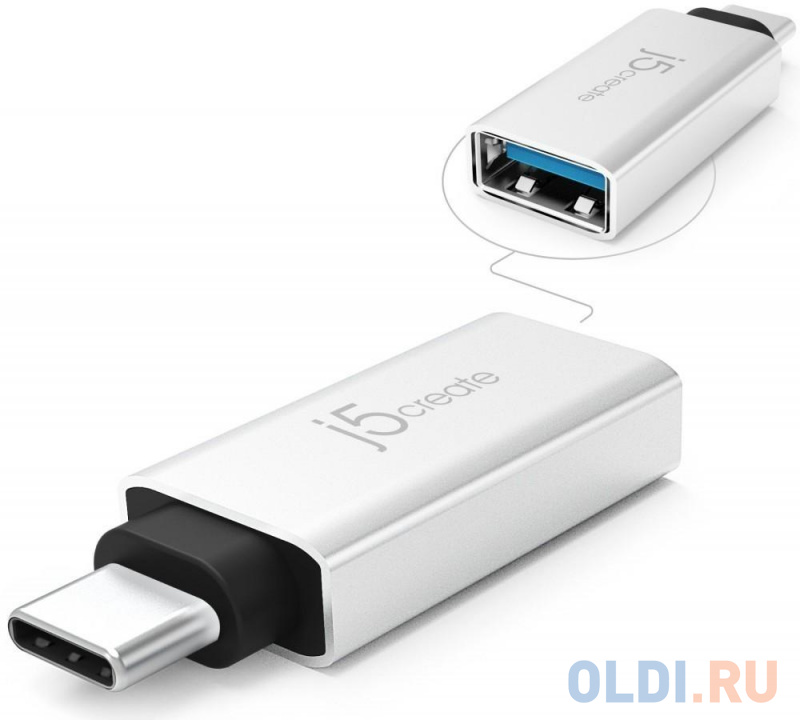 

Переходник USB Type C j5create JUCX15 серебристый