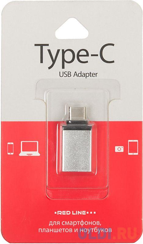 

Переходник Redline УТ000012622 USB (f)-USB Type-C (m) серебристый