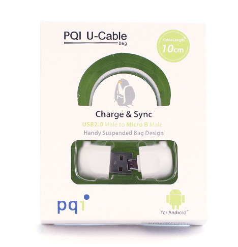 

Переходник microUSB 0.1м PQI PQI-uCABLE-BAG-WH круглый белый