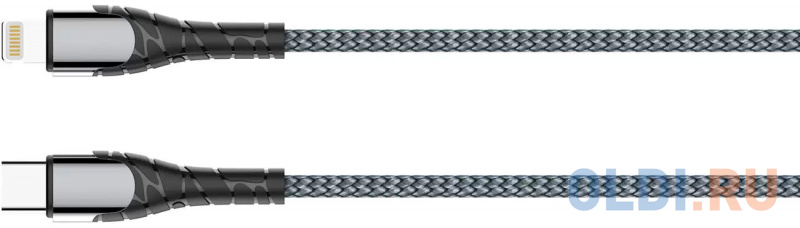 

LDNIO LD_B4528 LC112/ USB кабель PD: Type-C--Lightning/ 2m/ 20W/ медь: 176 жил/ Нейлоновая оплетка/ Gray